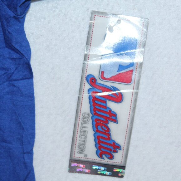 Majestic Men Blue Tee Shirt Chicago Cubs MLB Authentic Tripe Peak Size XL - Picture 5 of 10